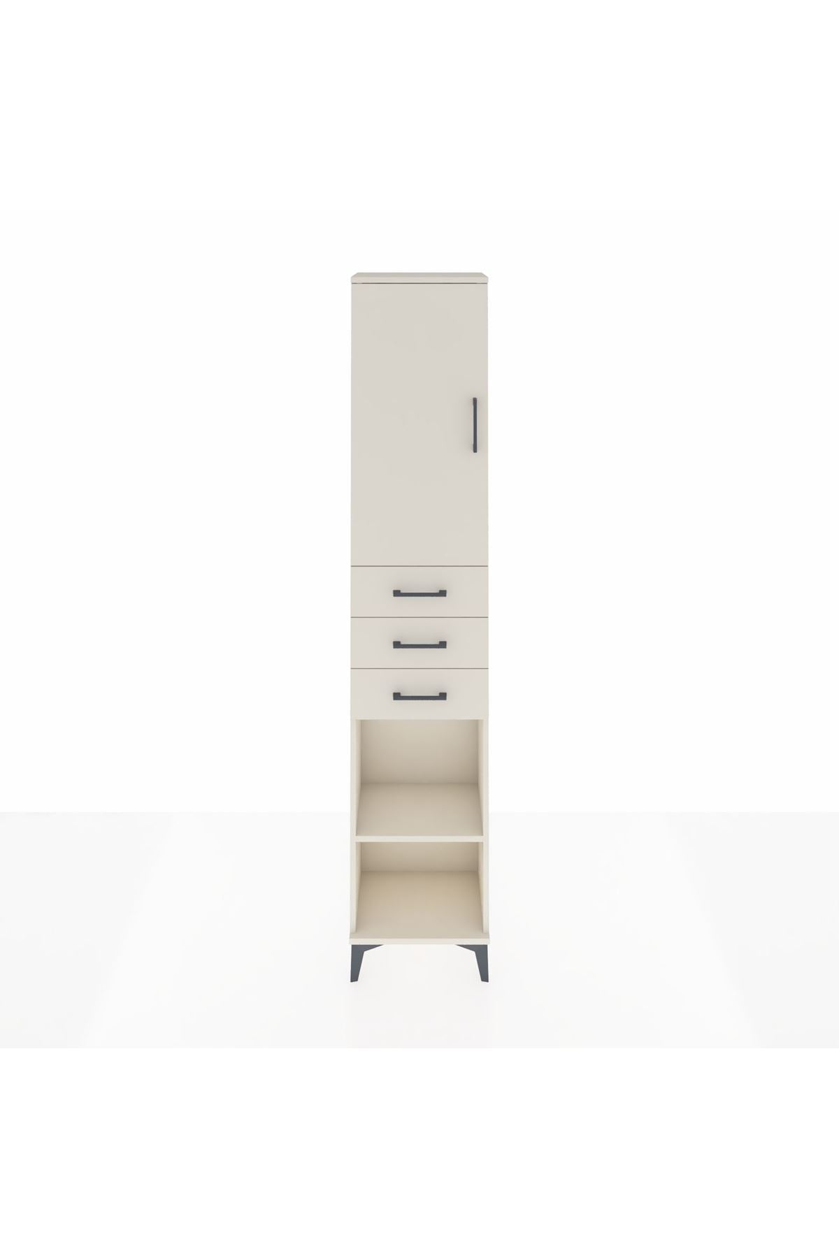 Arges Dolap 4 Raflı 3 Çekmeceli Tek Kapaklı 44x30x221 - S28M206V1A
