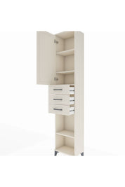 Arges Dolap 4 Raflı 3 Çekmeceli Tek Kapaklı 44x30x221 - S28M206V1A