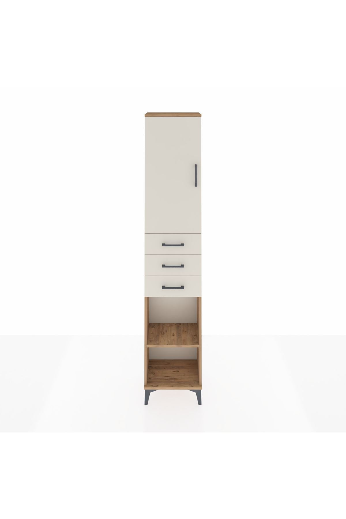Arges Dolap 4 Raflı 3 Çekmeceli Tek Kapaklı 44x30x221 - S28M206V7A