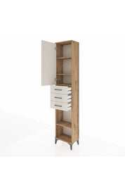 Arges Dolap 4 Raflı 3 Çekmeceli Tek Kapaklı 44x30x221 - S28M206V7A