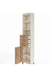 Arges Dolap 4 Raflı 3 Çekmeceli Tek Kapaklı 44x30x221 - S28M207V3A