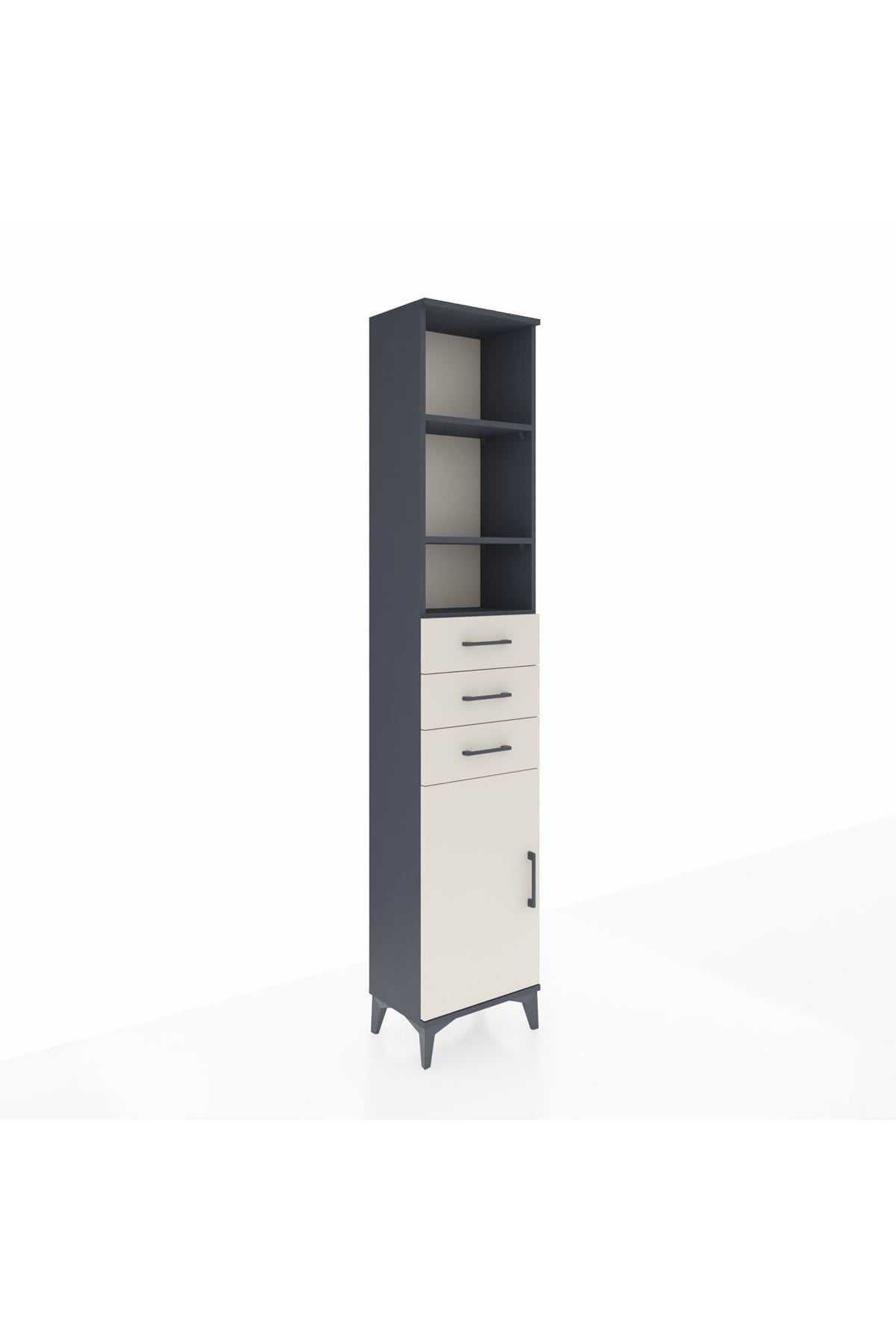 Arges Dolap 4 Raflı 3 Çekmeceli Tek Kapaklı 44x30x221 - S28M207V4A