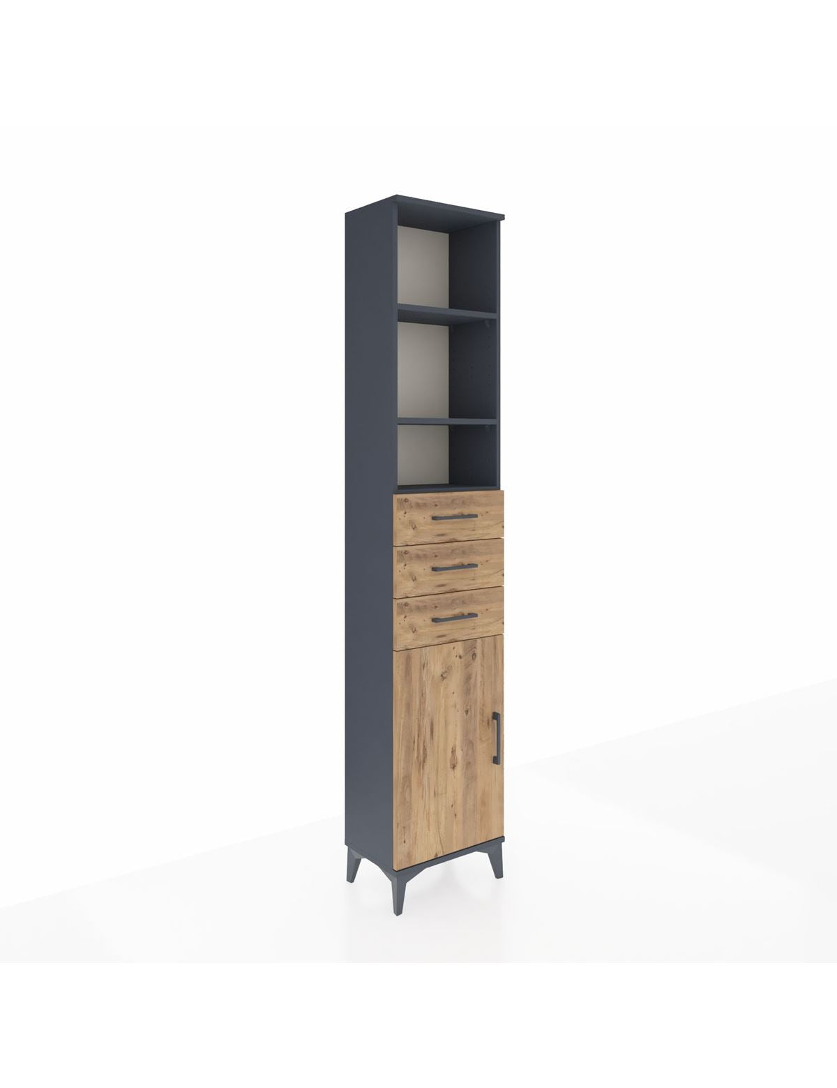 Arges Dolap 4 Raflı 3 Çekmeceli Tek Kapaklı 44x30x221 - S28M207V6A