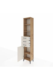 Arges Dolap 4 Raflı 3 Çekmeceli Tek Kapaklı 44x30x221 - S28M207V7A