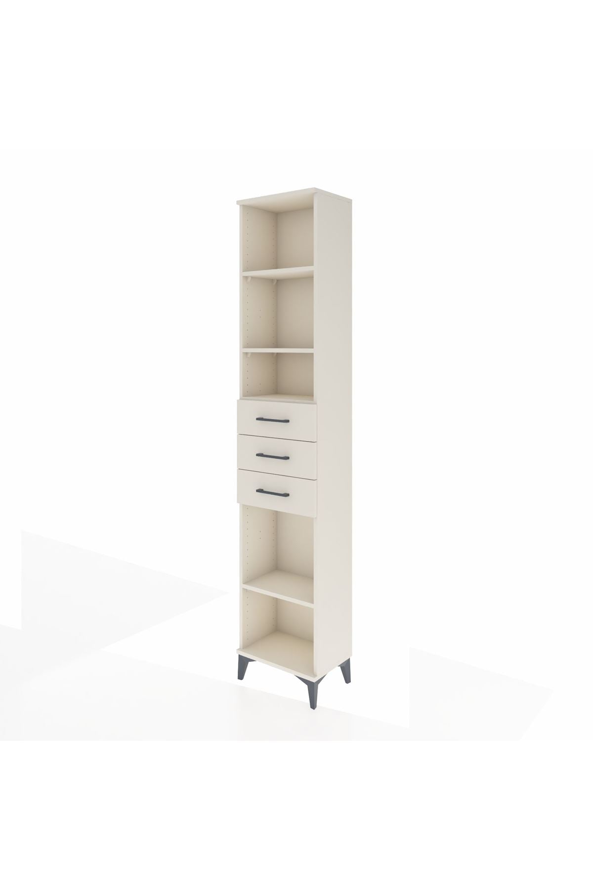 Arges Dolap 4 Raflı 3 Çekmeceli 44x30x221 - S28M208V1A