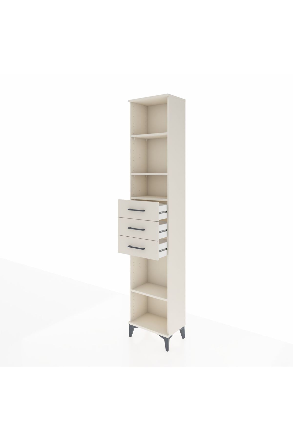 Arges Dolap 4 Raflı 3 Çekmeceli 44x30x221 - S28M208V1A