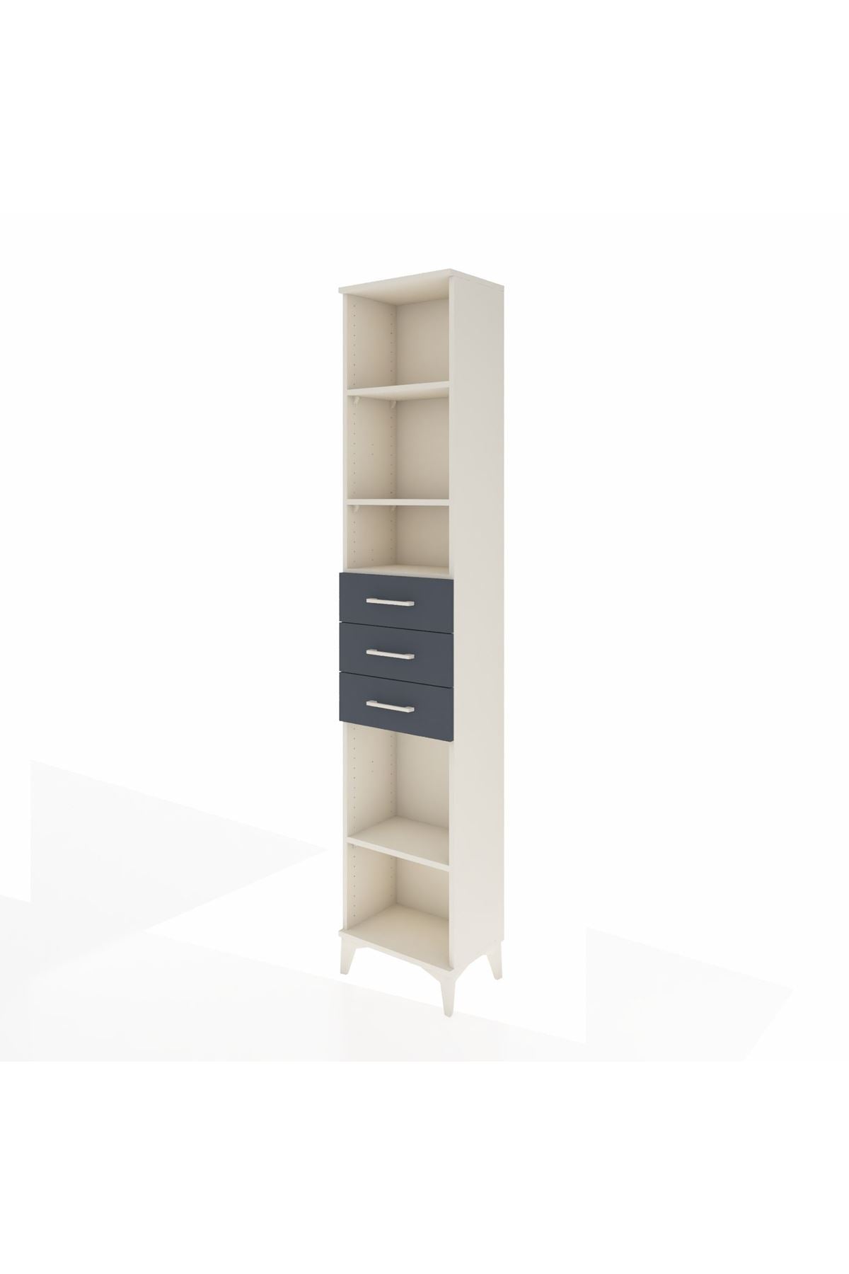 Arges Dolap 4 Raflı 3 Çekmeceli 44x30x221 - S28M208V2A