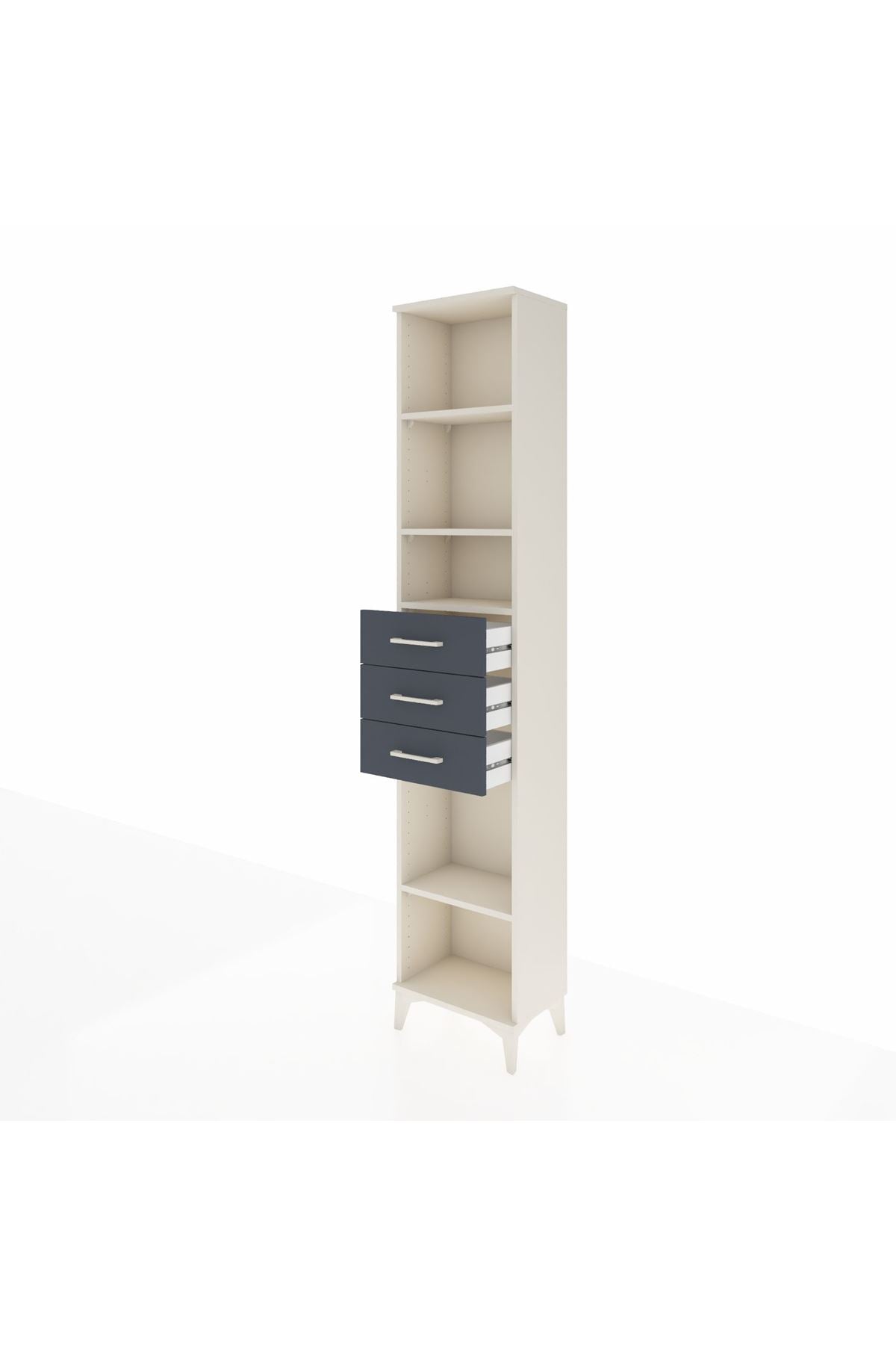 Arges Dolap 4 Raflı 3 Çekmeceli 44x30x221 - S28M208V2A