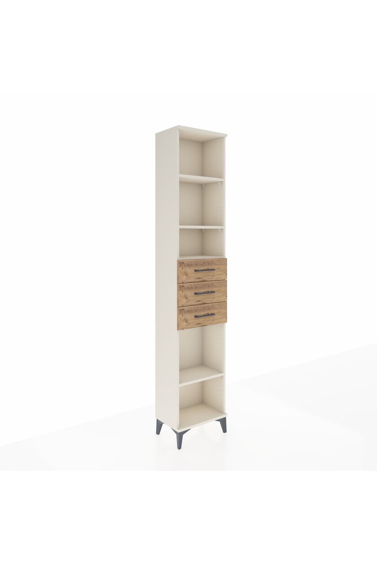 Arges Dolap 4 Raflı 3 Çekmeceli 44x30x221 - S28M208V3A