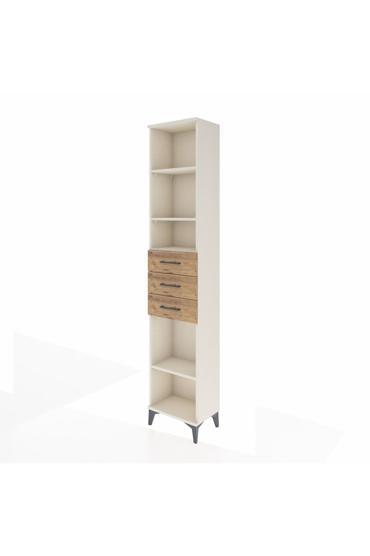 Arges Dolap 4 Raflı 3 Çekmeceli 44x30x221 - S28M208V3A