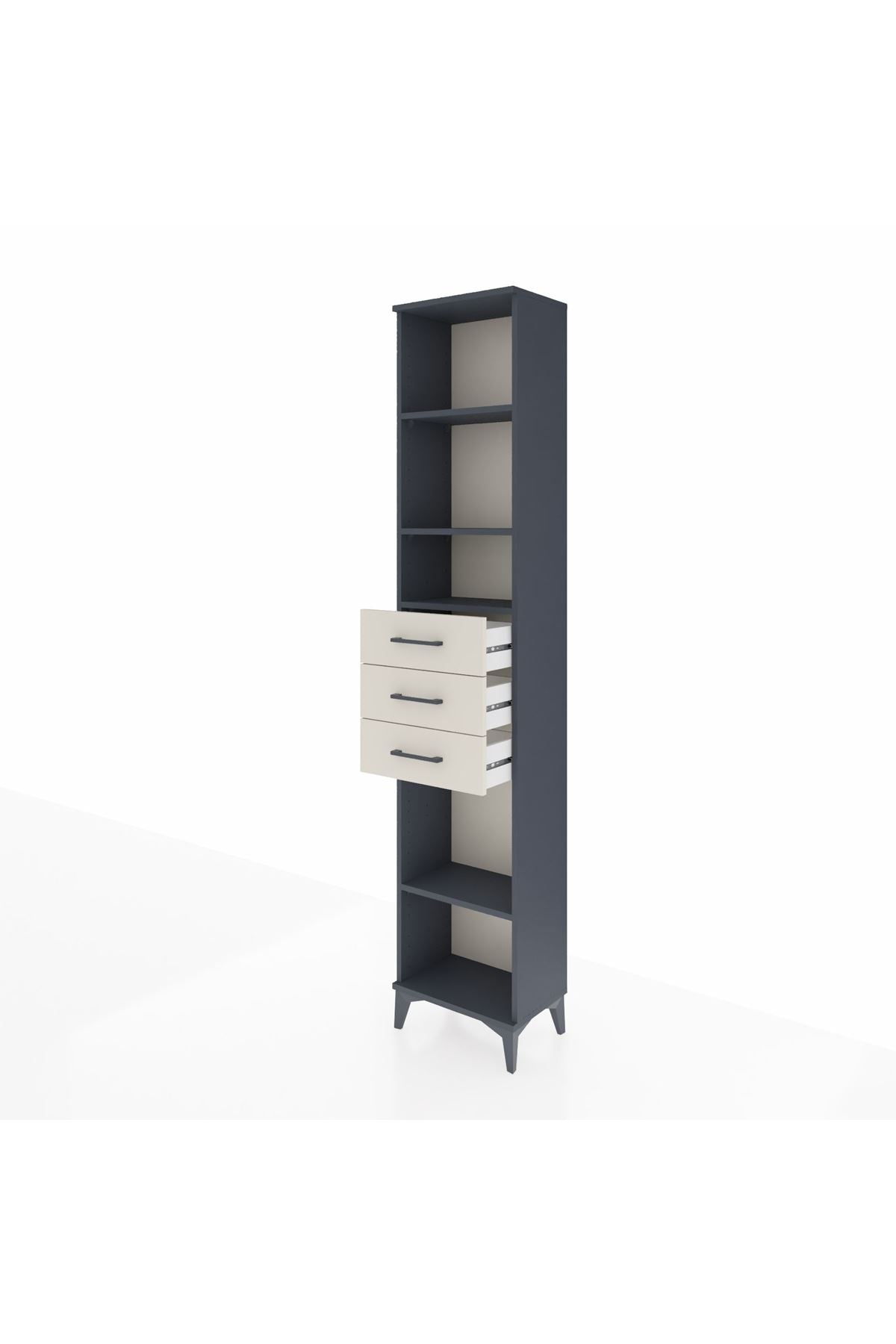 Arges Dolap 4 Raflı 3 Çekmeceli 44x30x221 - S28M208V4A