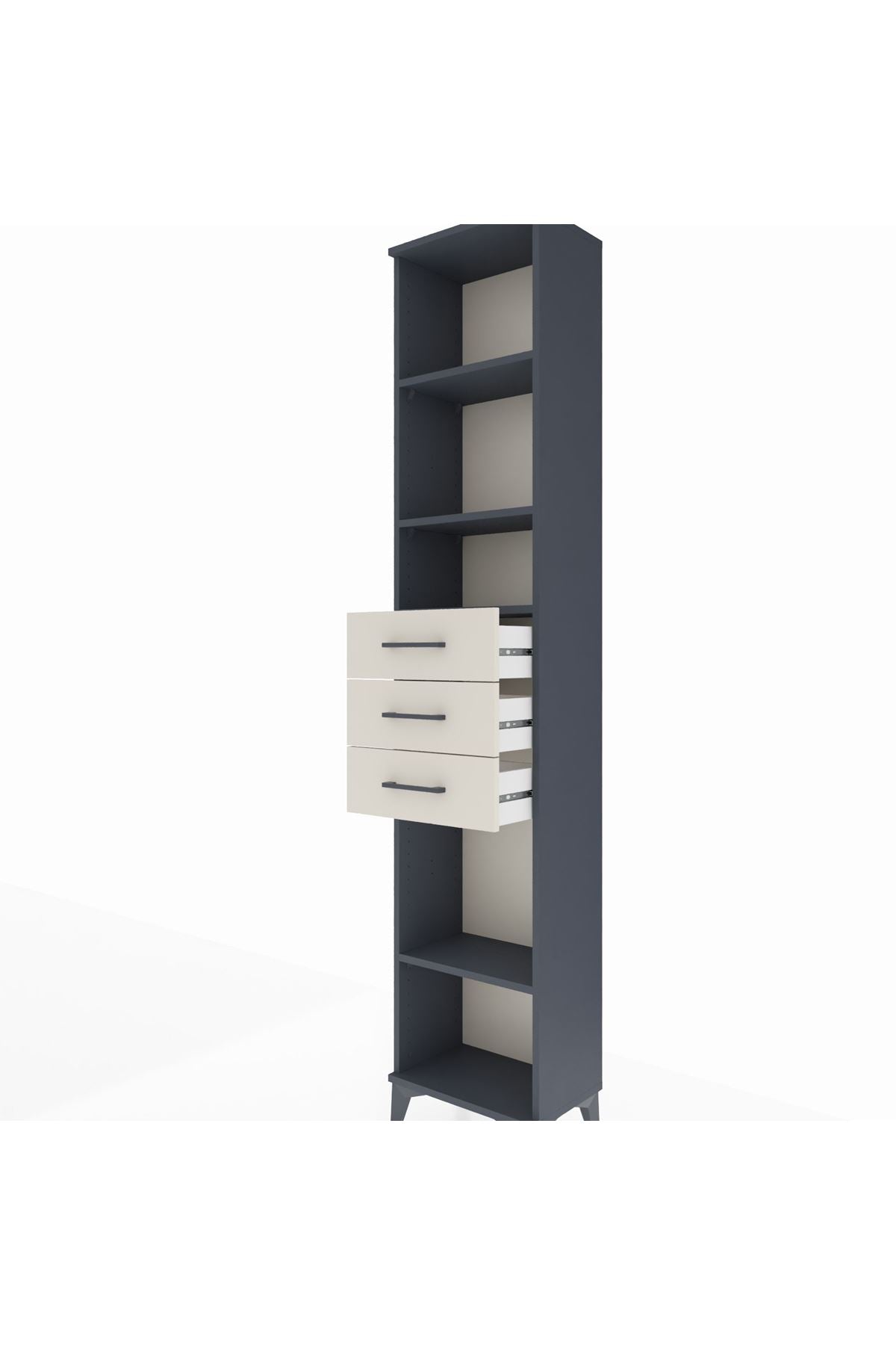 Arges Dolap 4 Raflı 3 Çekmeceli 44x30x221 - S28M208V4A