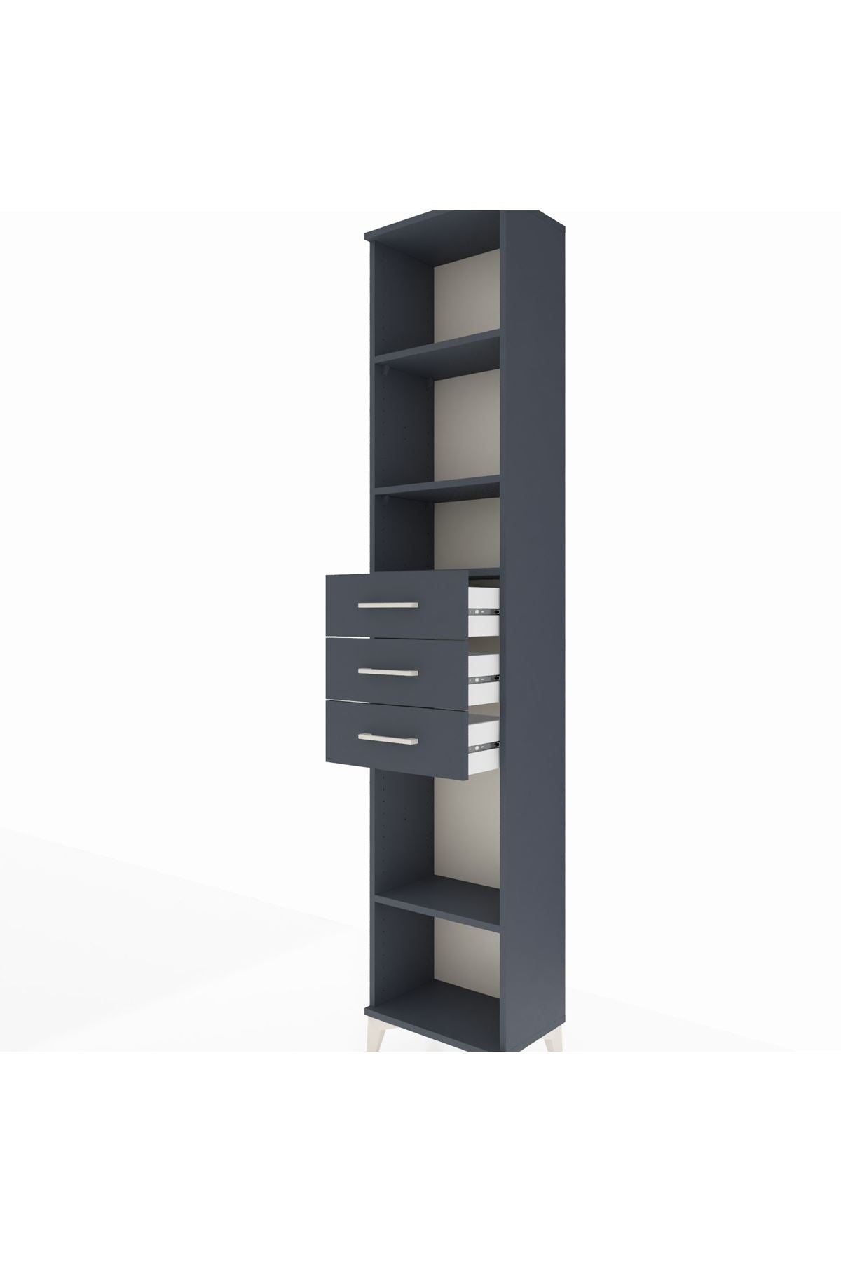 Arges Dolap 4 Raflı 3 Çekmeceli 44x30x221 - S28M208V5A