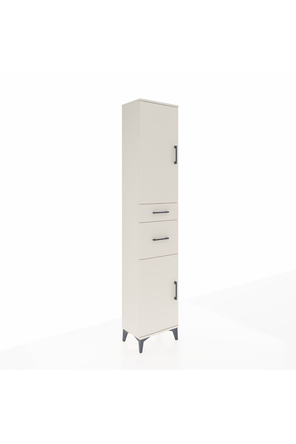 Arges Dolap 4 Raflı 2 Çekmeceli 2 Kapaklı 44x30x221 - S28M209V1A