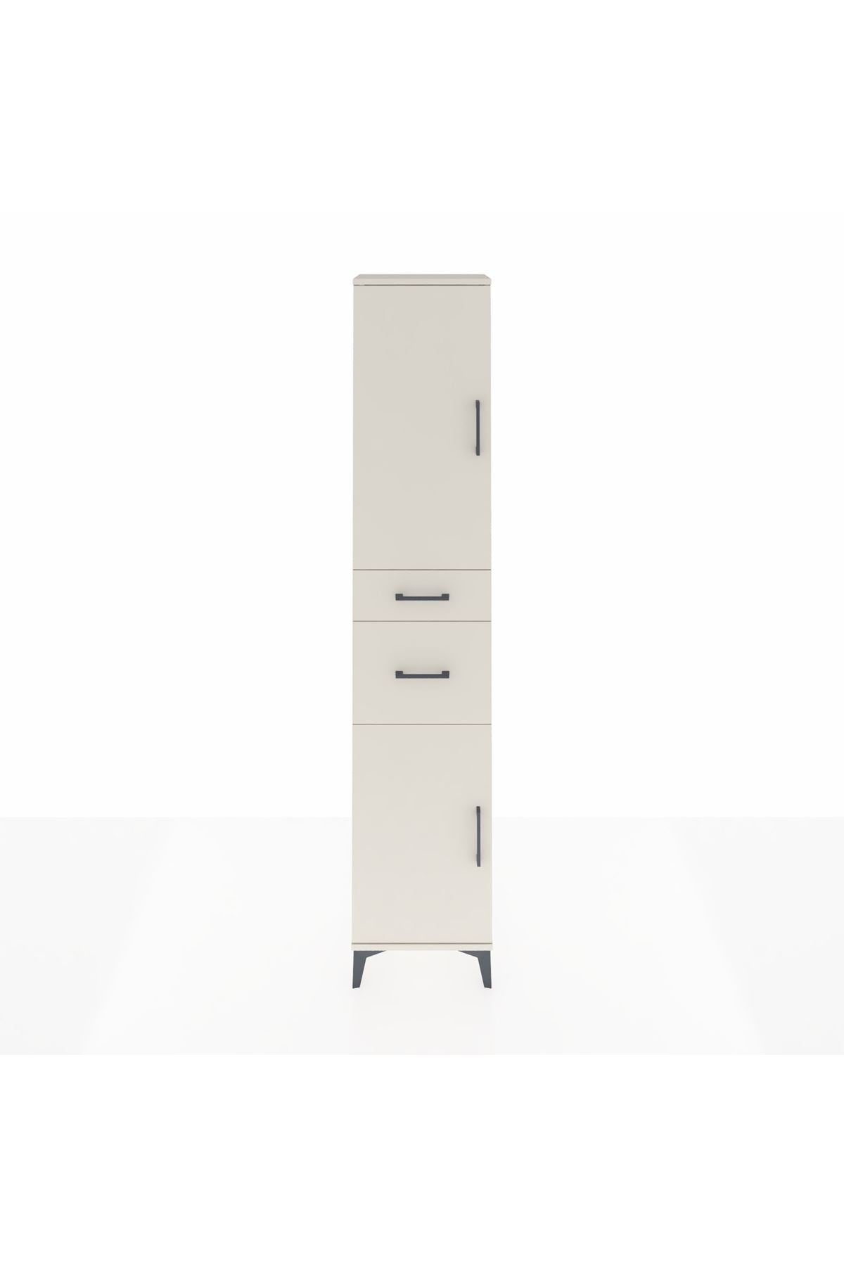 Arges Dolap 4 Raflı 2 Çekmeceli 2 Kapaklı 44x30x221 - S28M209V1A