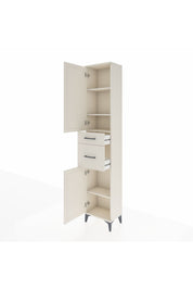 Arges Dolap 4 Raflı 2 Çekmeceli 2 Kapaklı 44x30x221 - S28M209V1A