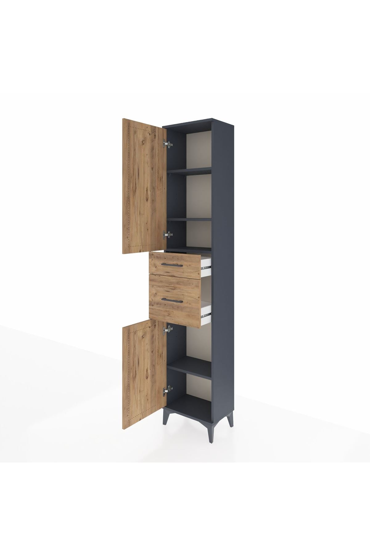 Arges Dolap 4 Raflı 2 Çekmeceli 2 Kapaklı 44x30x221 - S28M209V6A