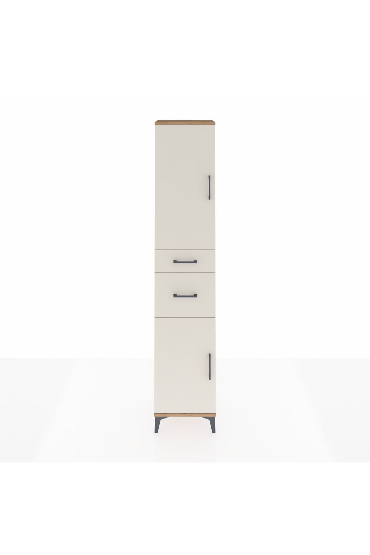 Arges Dolap 4 Raflı 2 Çekmeceli 2 Kapaklı 44x30x221 - S28M209V7A