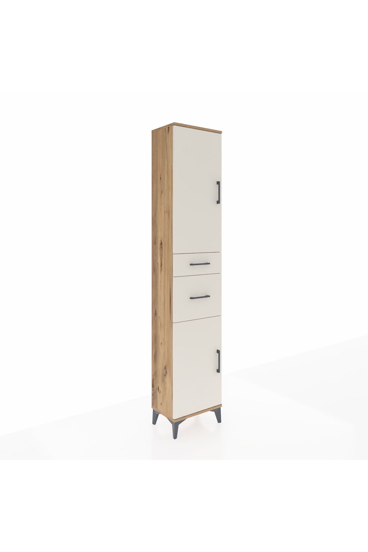 Arges Dolap 4 Raflı 2 Çekmeceli 2 Kapaklı 44x30x221 - S28M209V7A