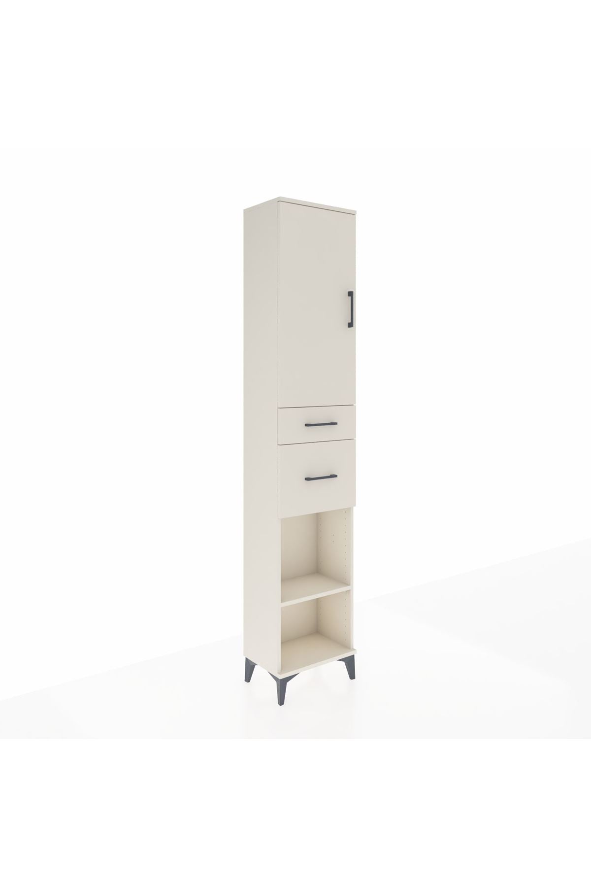 Arges Dolap 4 Raflı 2 Çekmeceli Tek Kapaklı 44x30x221 - S28M210V1A