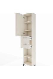 Arges Dolap 4 Raflı 2 Çekmeceli Tek Kapaklı 44x30x221 - S28M210V1A