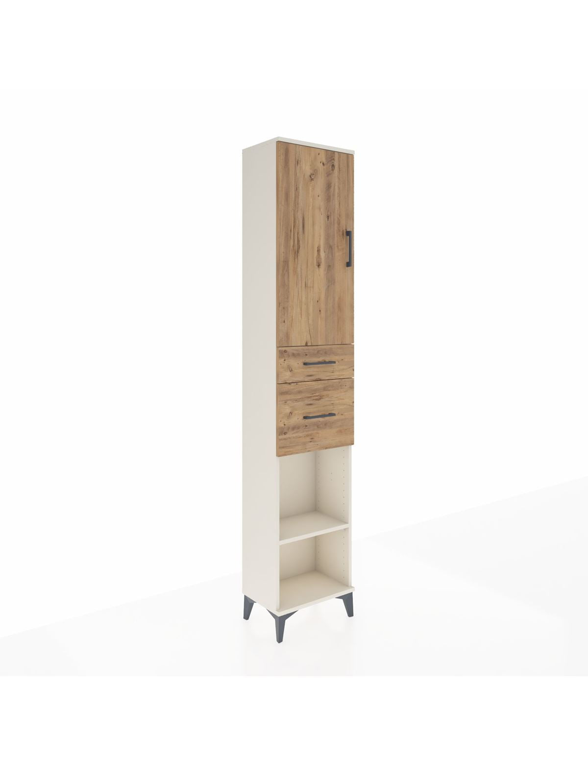 Arges Dolap 4 Raflı 2 Çekmeceli Tek Kapaklı 44x30x221 - S28M210V3A