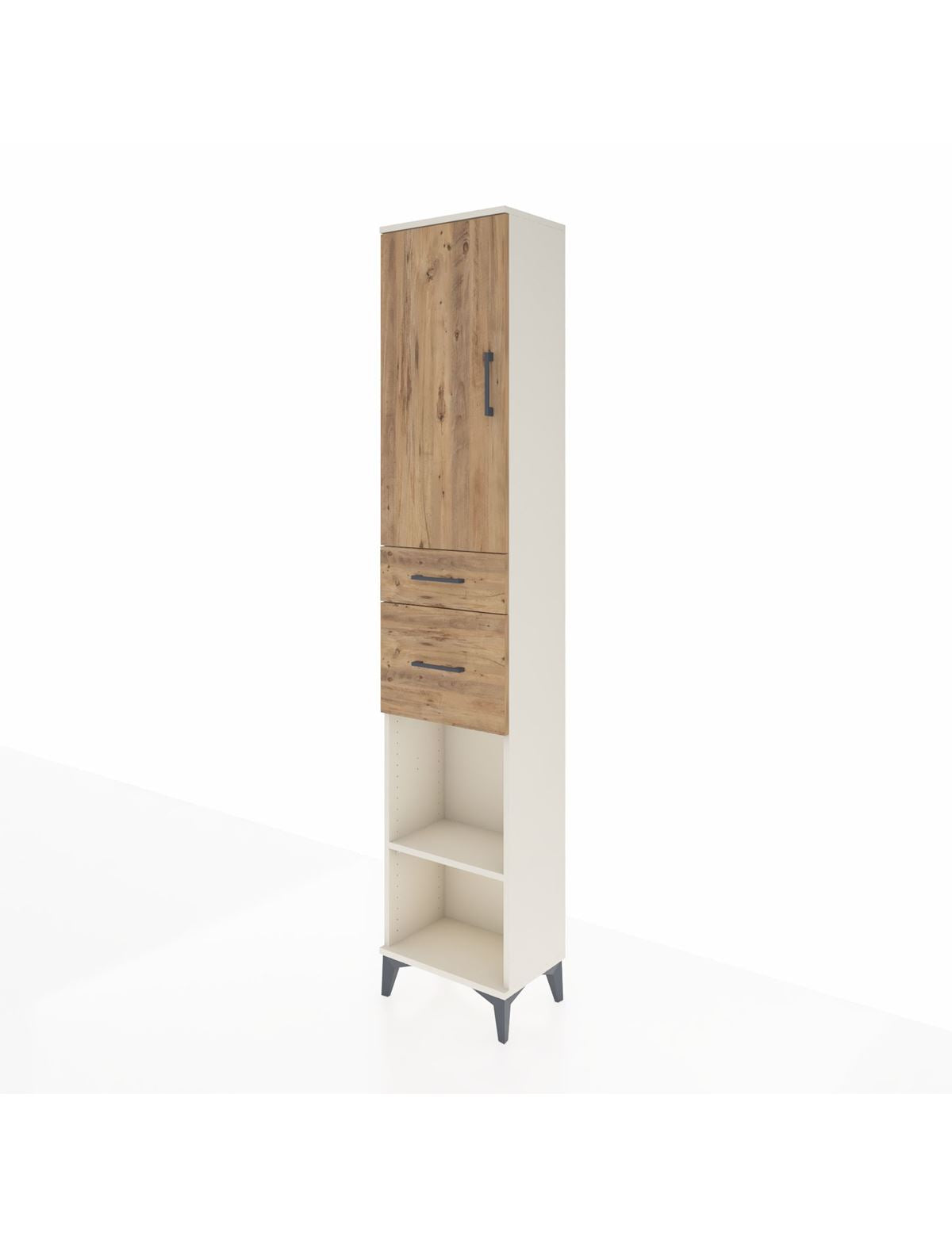 Arges Dolap 4 Raflı 2 Çekmeceli Tek Kapaklı 44x30x221 - S28M210V3A