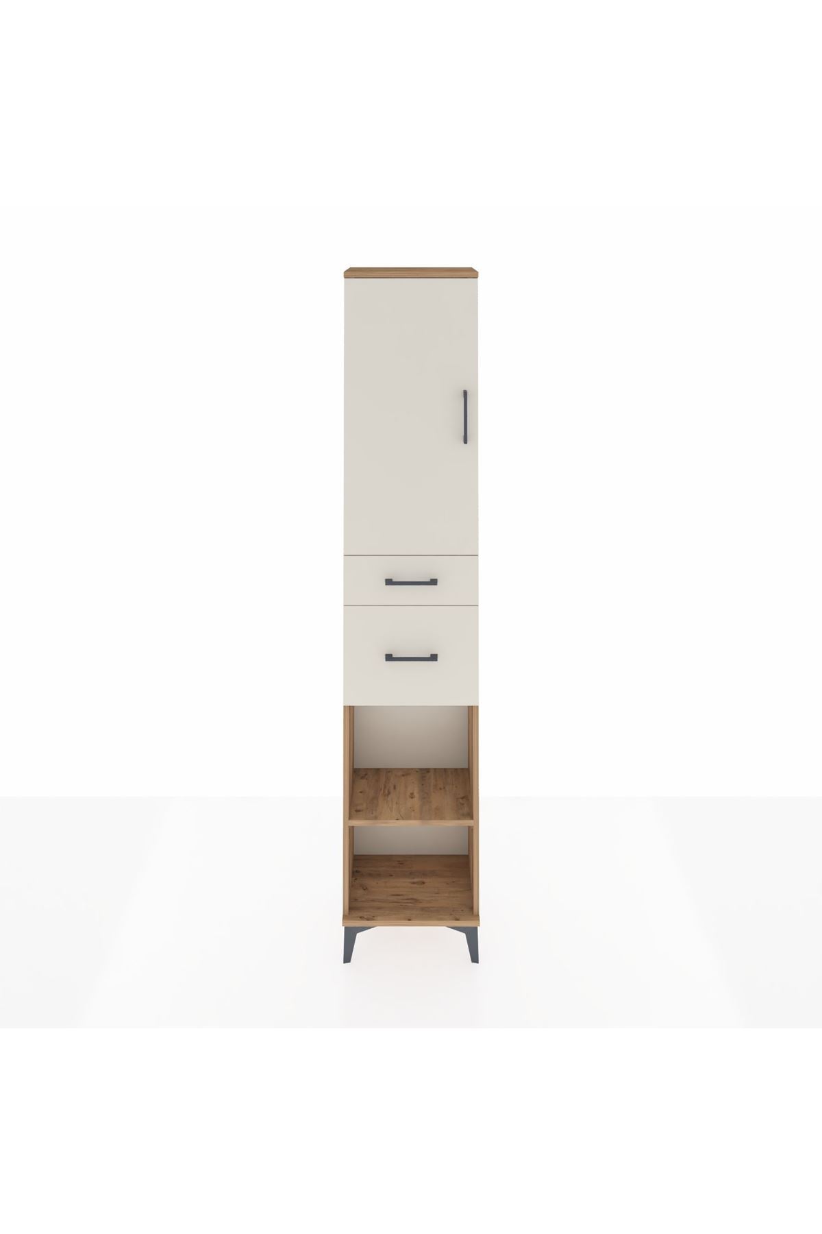 Arges Dolap 4 Raflı 2 Çekmeceli Tek Kapaklı 44x30x221 - S28M210V7A