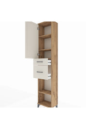Arges Dolap 4 Raflı 2 Çekmeceli Tek Kapaklı 44x30x221 - S28M210V7A