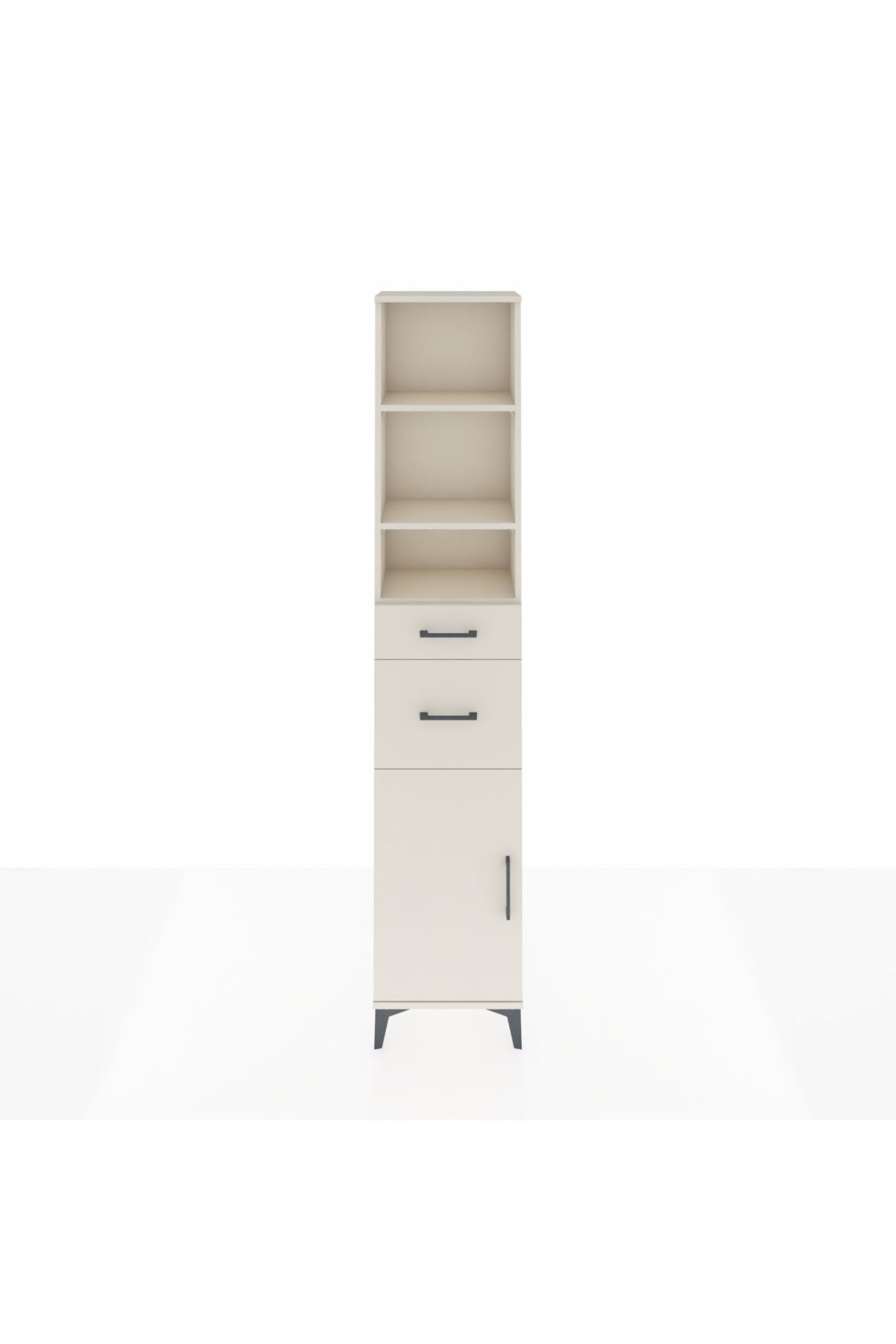 Arges Dolap 4 Raflı 2 Çekmeceli Tek Kapaklı 44x30x221 - S28M211V1A
