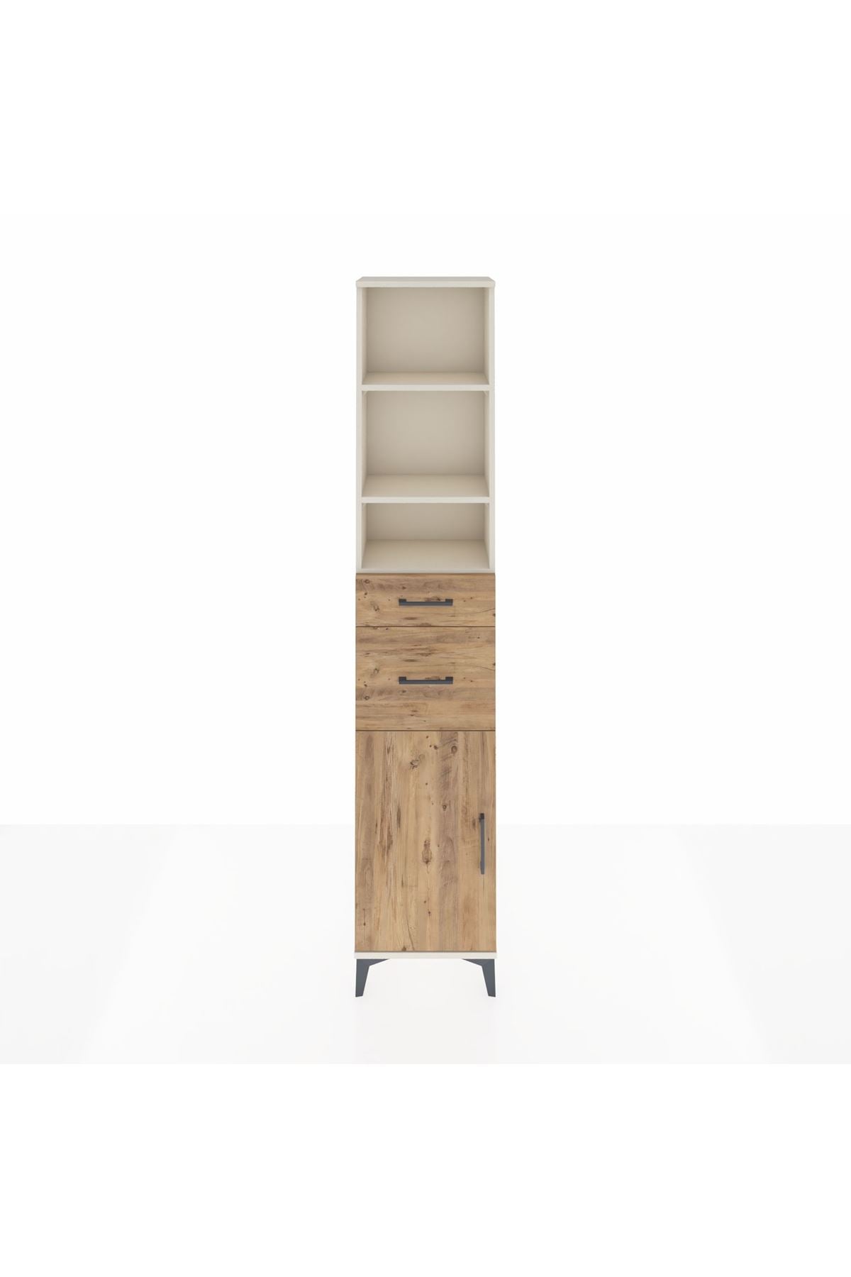 Arges Dolap 4 Raflı 2 Çekmeceli Tek Kapaklı 44x30x221 - S28M211V3A