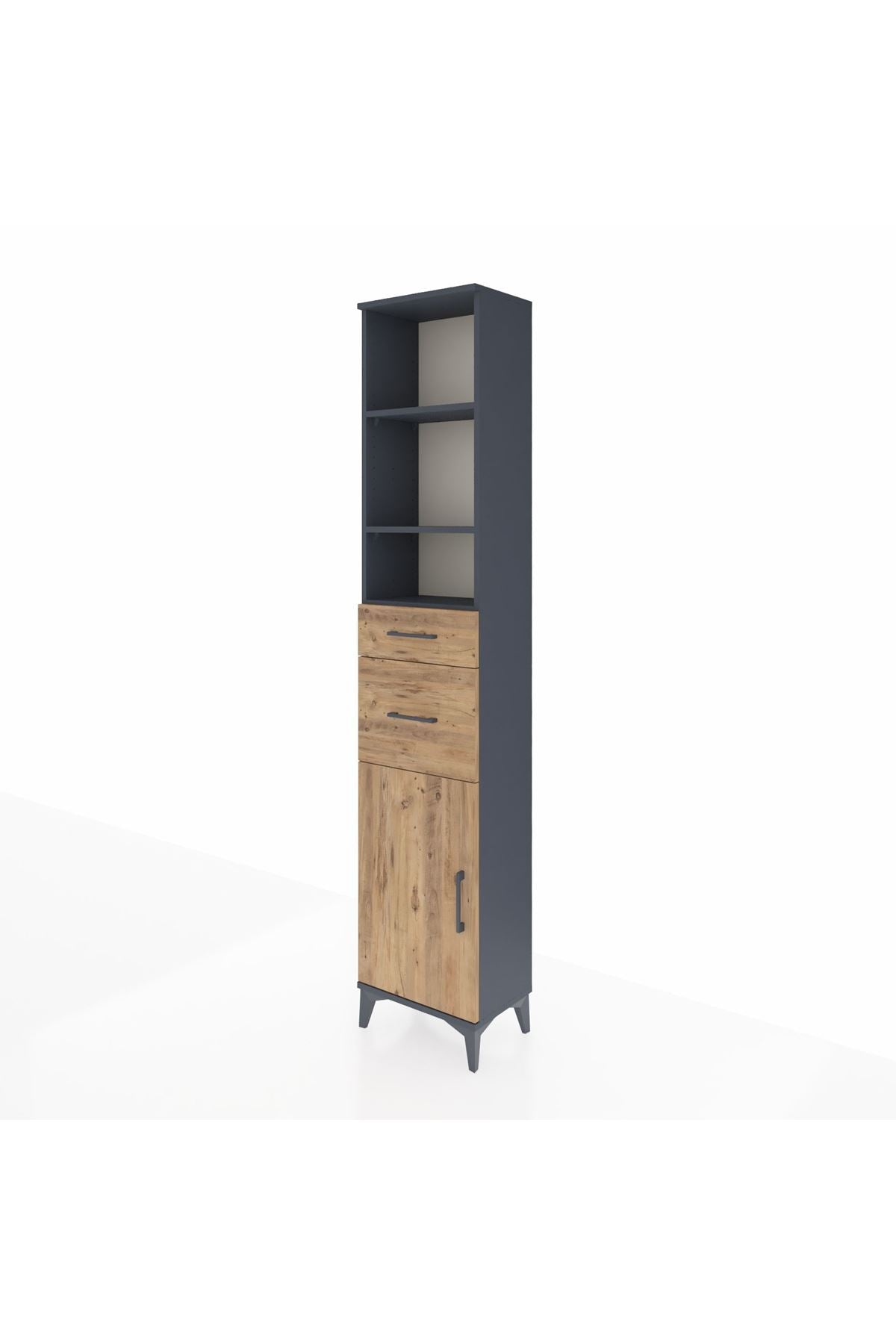 Arges Dolap 4 Raflı 2 Çekmeceli Tek Kapaklı 44x30x221 - S28M211V6A