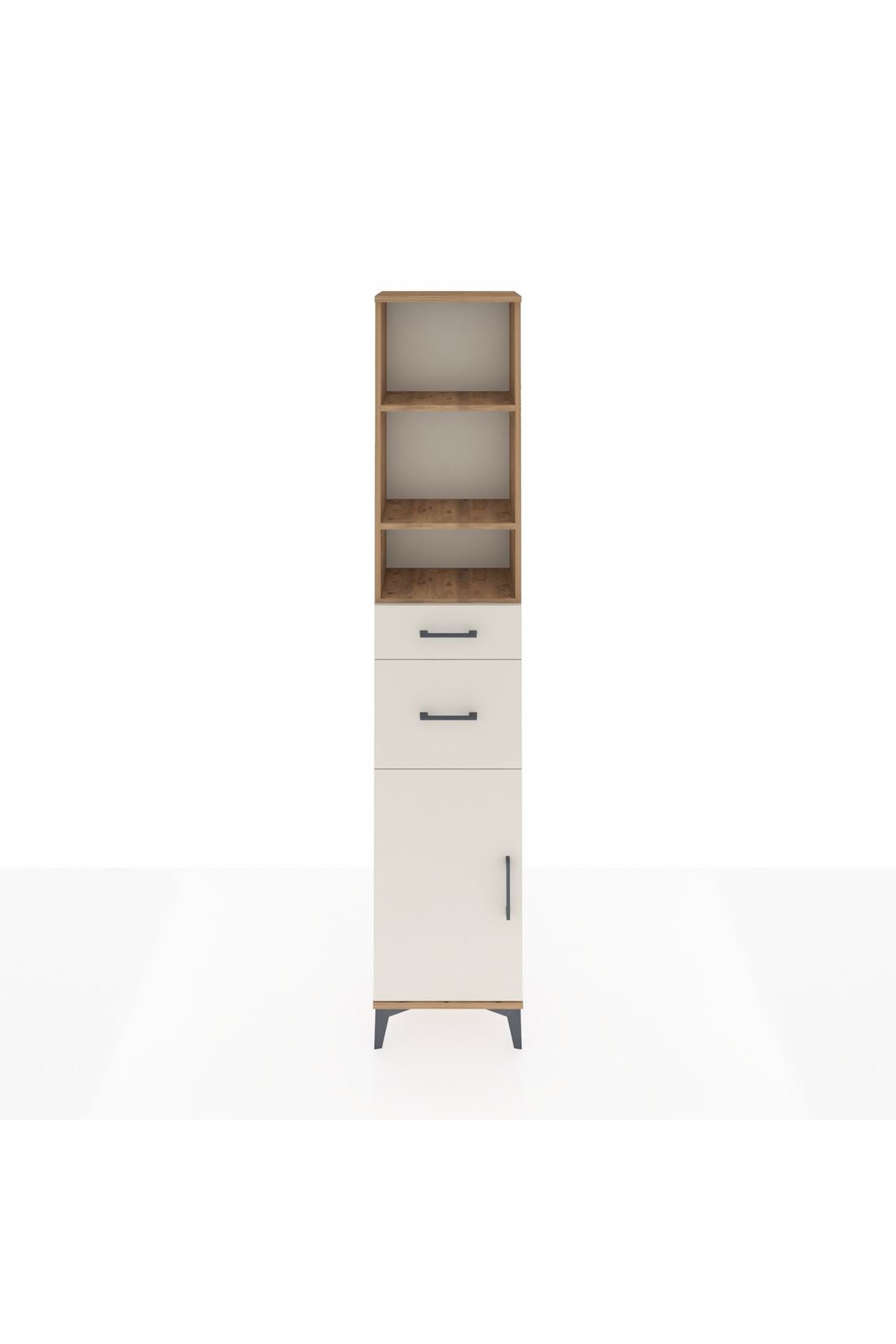 Arges Dolap 4 Raflı 2 Çekmeceli Tek Kapaklı 44x30x221 - S28M211V7A