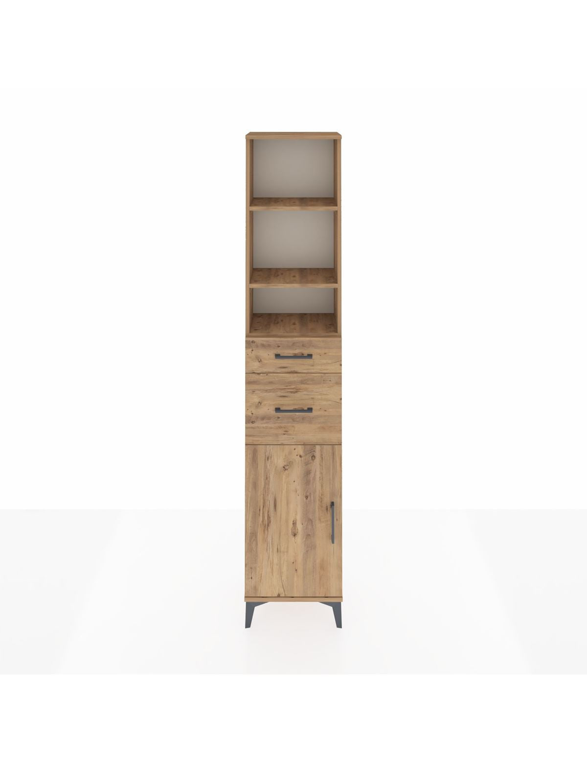 Arges Dolap 4 Raflı 2 Çekmeceli Tek Kapaklı 44x30x221 - S28M211V9A