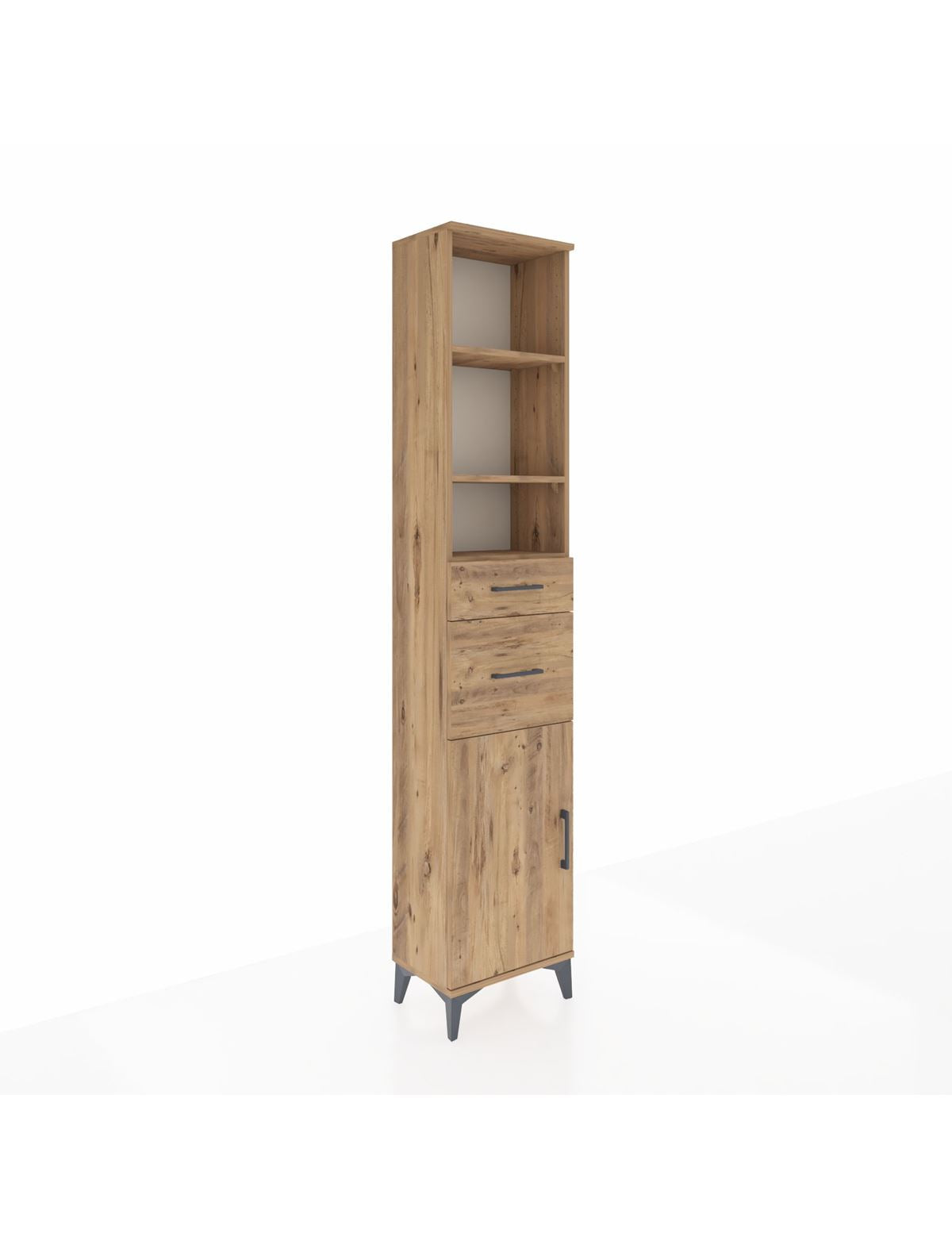 Arges Dolap 4 Raflı 2 Çekmeceli Tek Kapaklı 44x30x221 - S28M211V9A