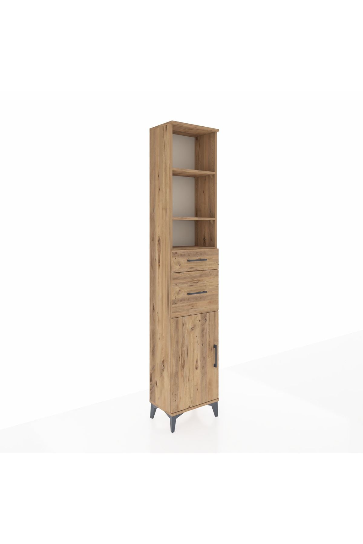 Arges Dolap 4 Raflı 2 Çekmeceli Tek Kapaklı 44x30x221 - S28M211V9A