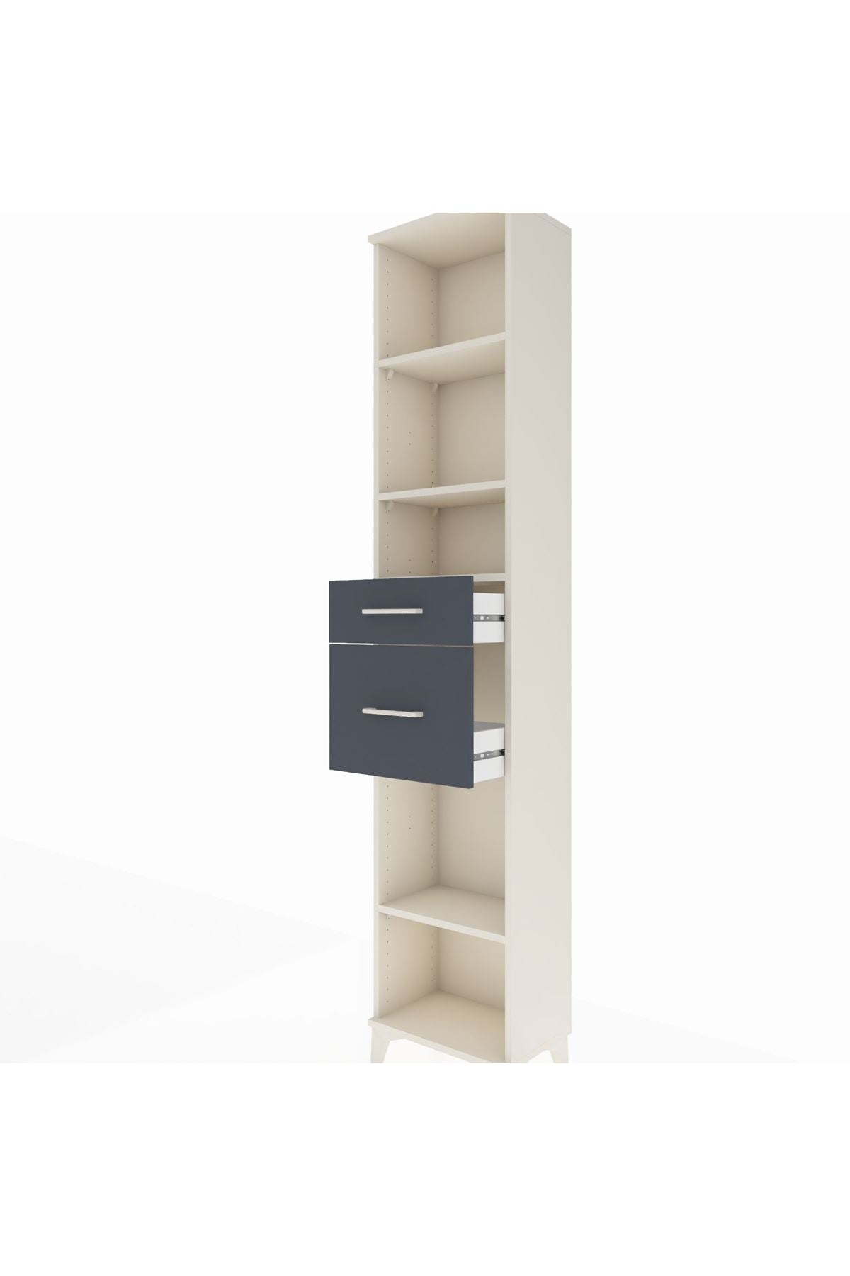 Arges Dolap 4 Raflı 2 Çekmeceli 44x30x221 - S28M212V2A