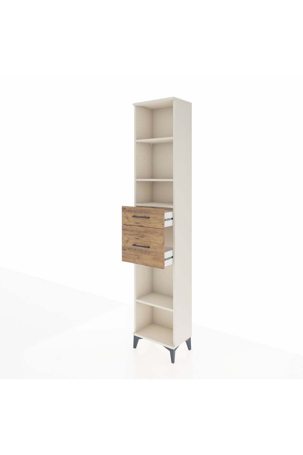 Arges Dolap 4 Raflı 2 Çekmeceli 44x30x221 - S28M212V3A
