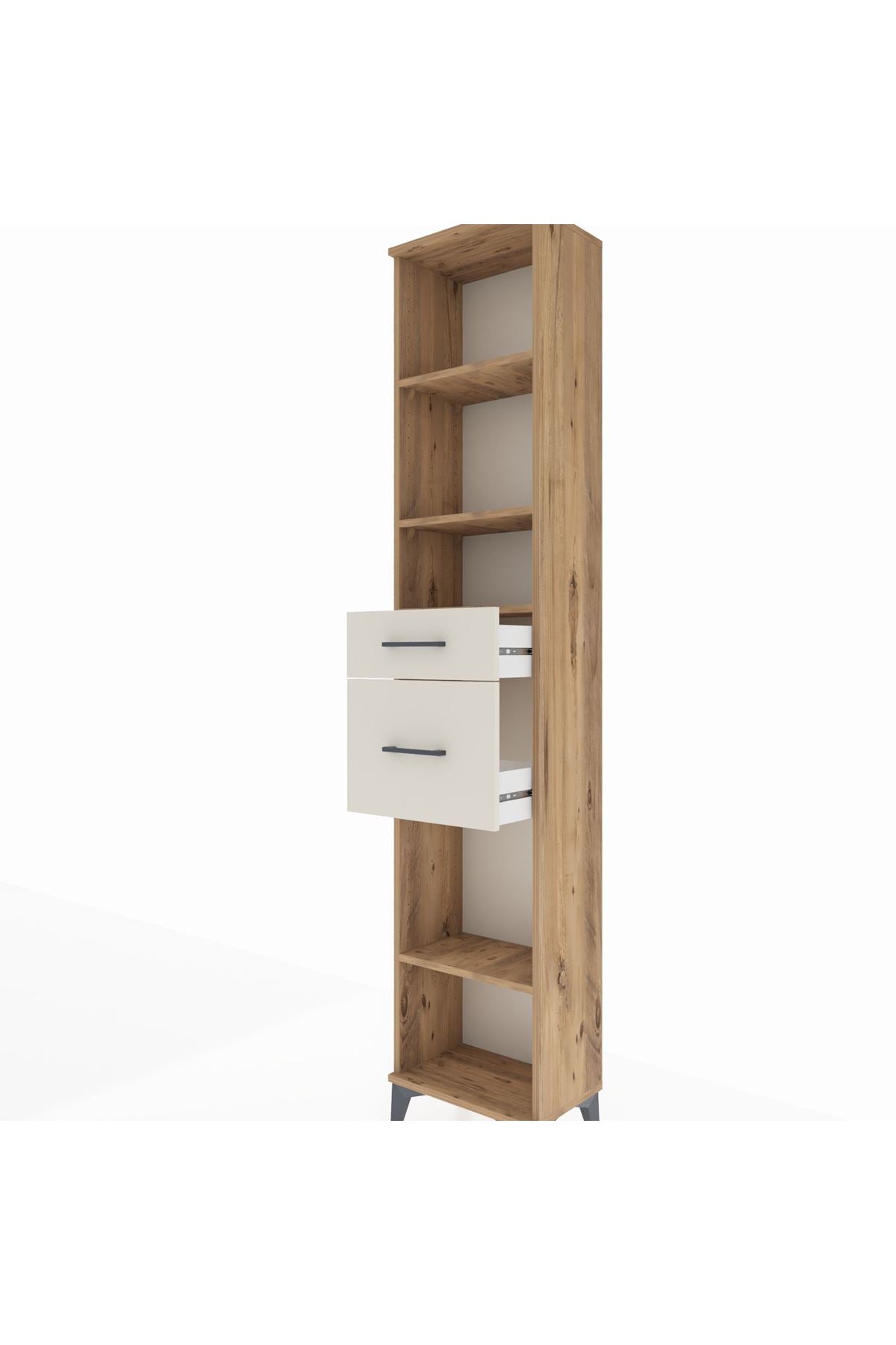 Arges Dolap 4 Raflı 2 Çekmeceli 44x30x221 - S28M212V7A
