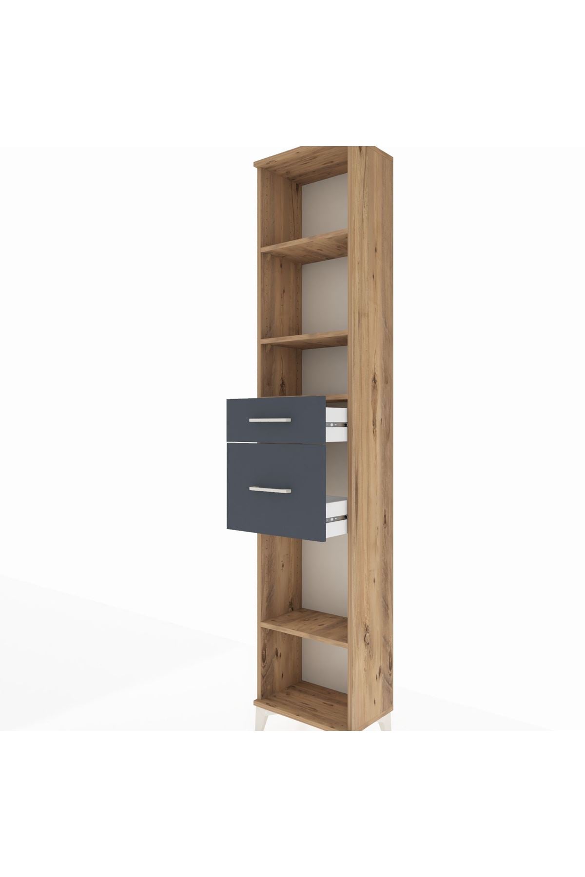 Arges Dolap 4 Raflı 2 Çekmeceli 44x30x221 - S28M212V8A