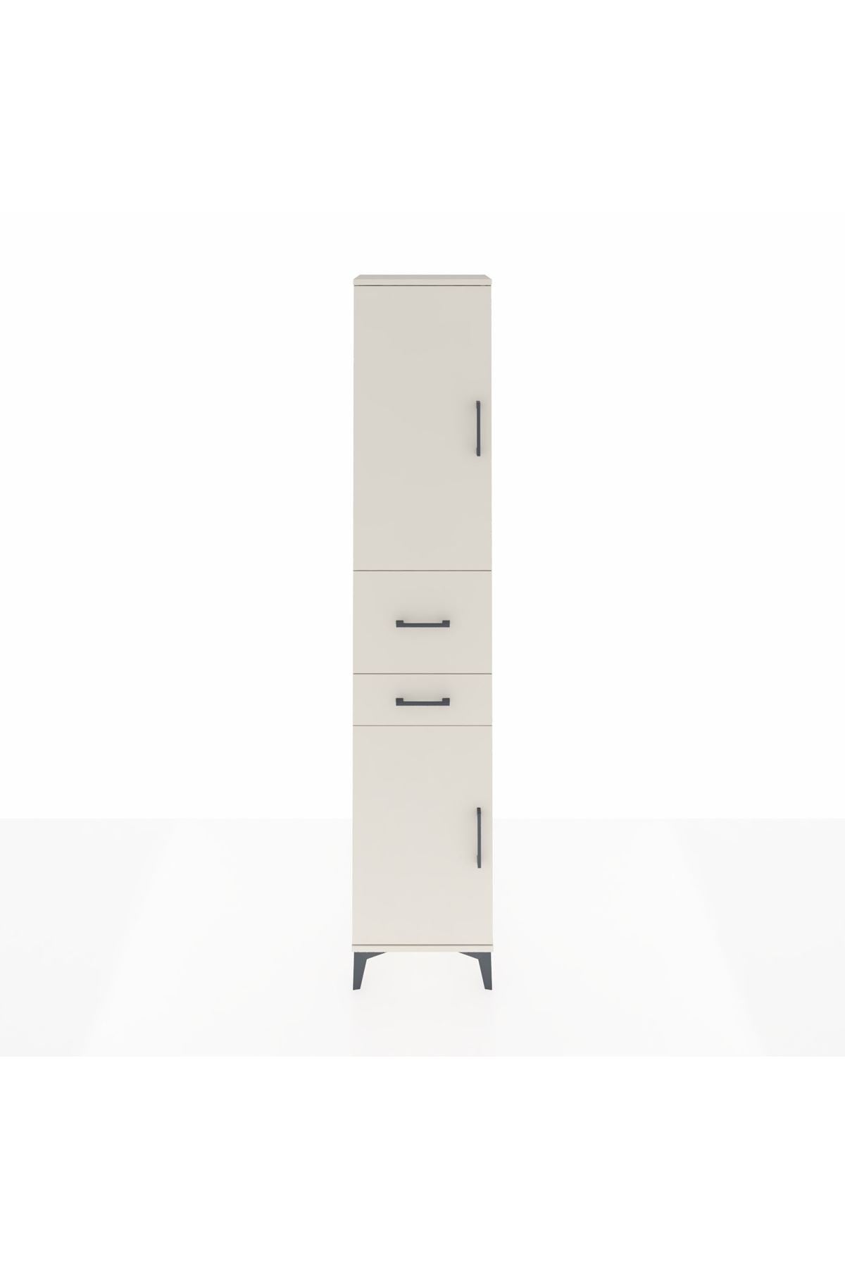Arges Dolap 4 Raflı 2 Çekmeceli 2 Kapaklı 44x30x221 - S28M213V1A