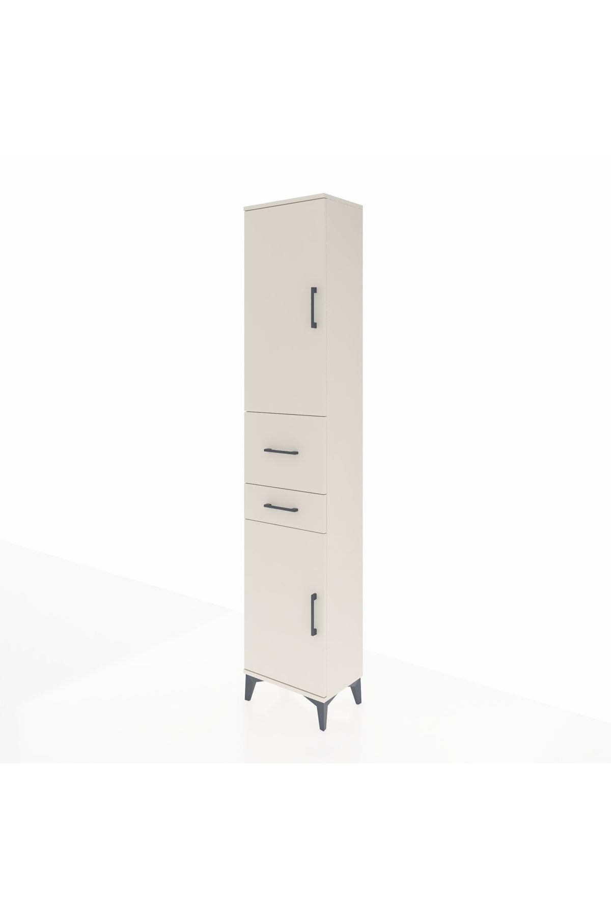 Arges Dolap 4 Raflı 2 Çekmeceli 2 Kapaklı 44x30x221 - S28M213V1A