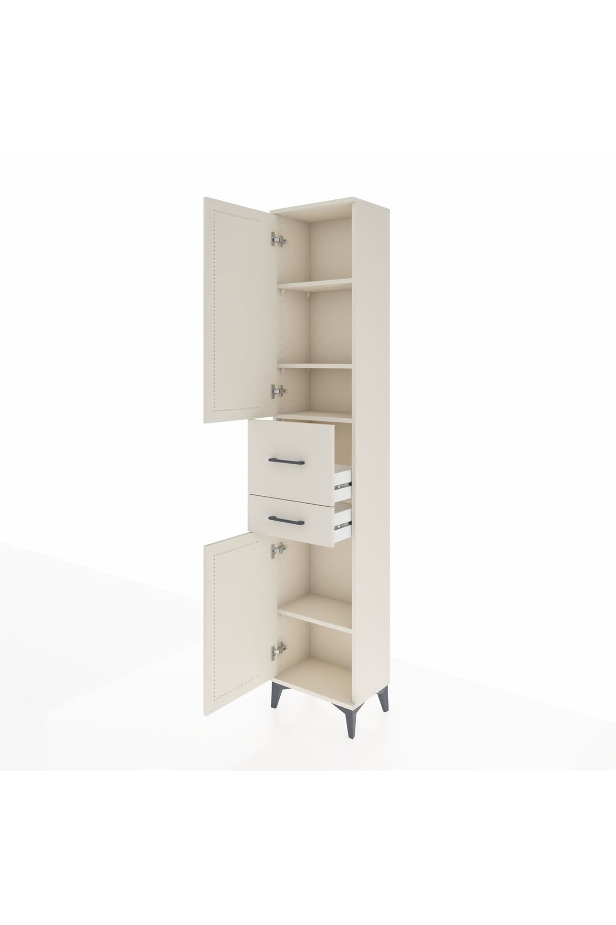 Arges Dolap 4 Raflı 2 Çekmeceli 2 Kapaklı 44x30x221 - S28M213V1A