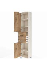 Arges Dolap 4 Raflı 2 Çekmeceli 2 Kapaklı 44x30x221 - S28M213V3A