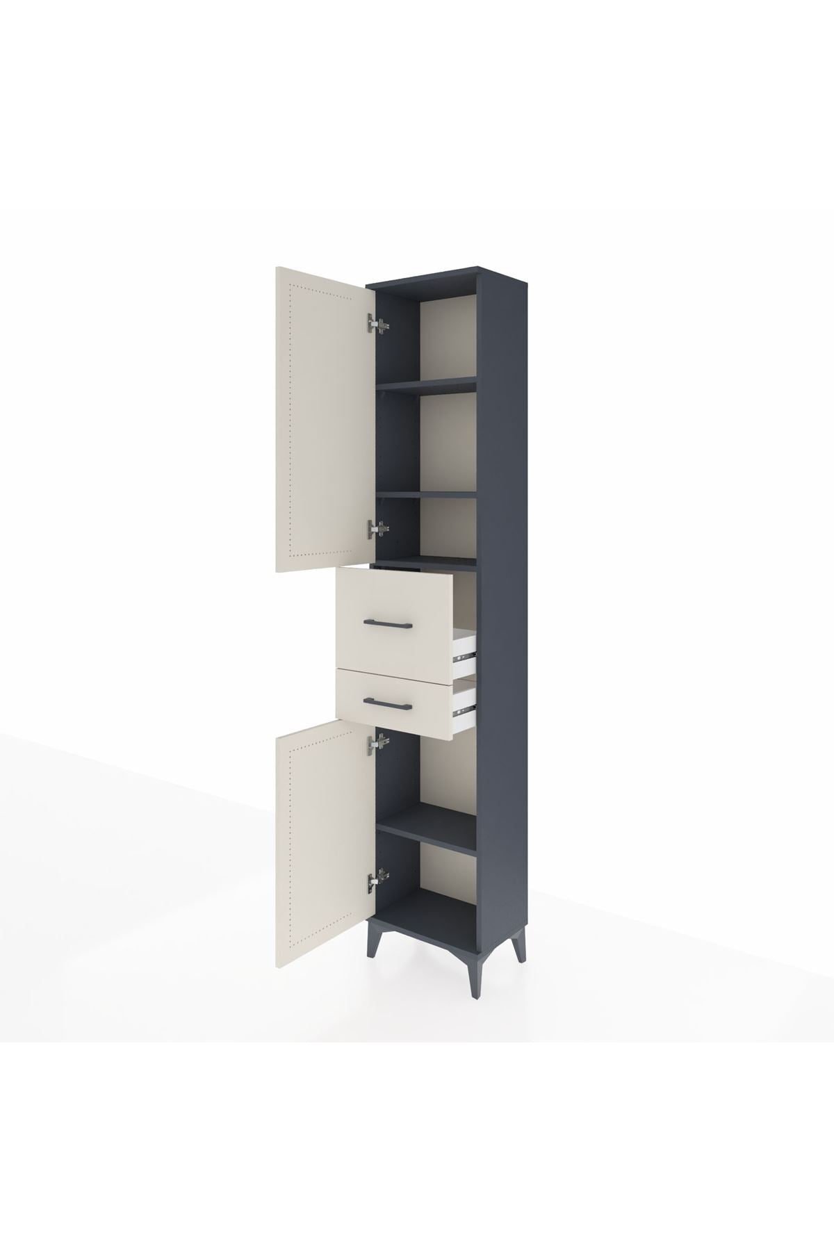 Arges Dolap 4 Raflı 2 Çekmeceli 2 Kapaklı 44x30x221 - S28M213V4A