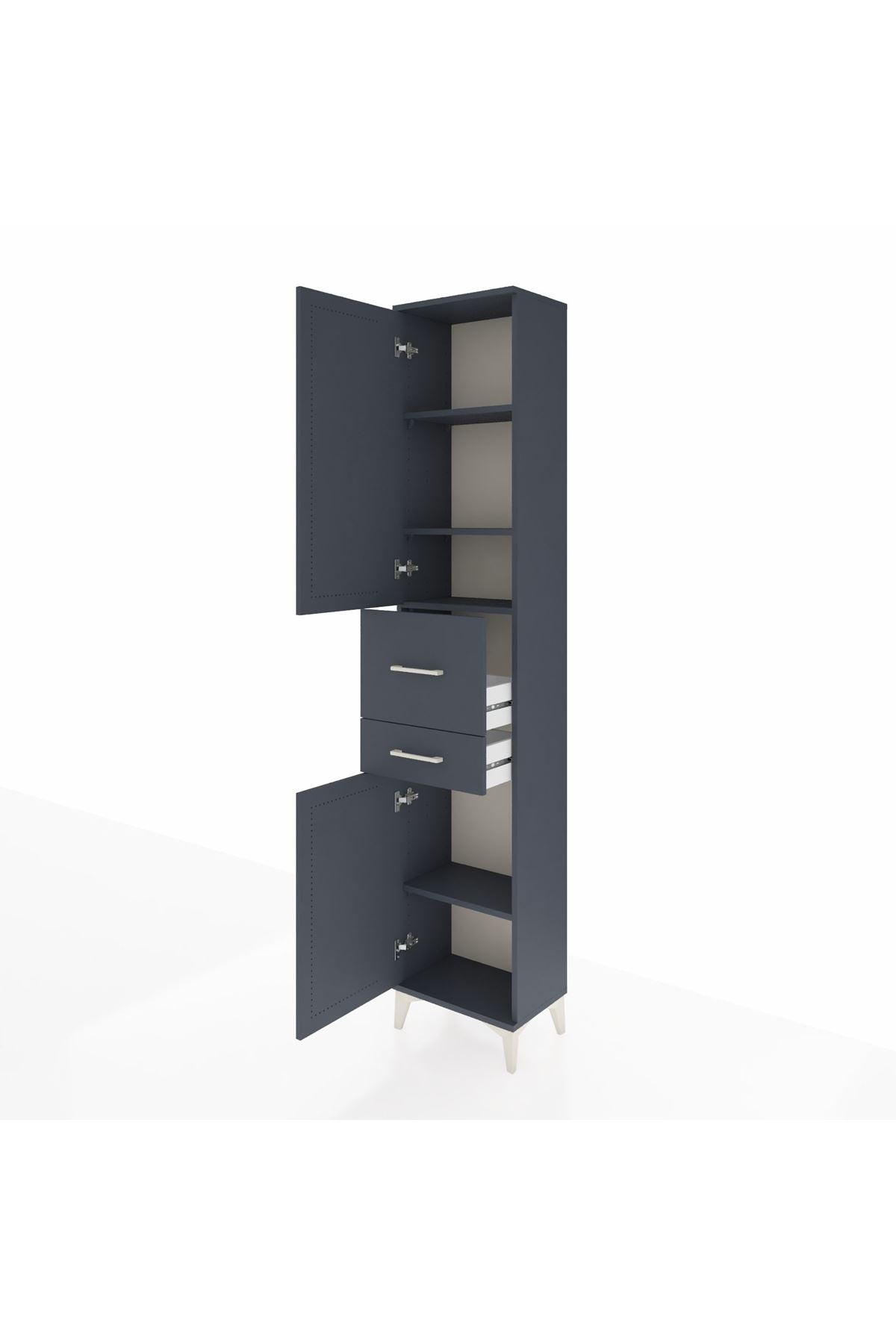 Arges Dolap 4 Raflı 2 Çekmeceli 2 Kapaklı 44x30x221 - S28M213V5A