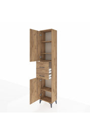 Arges Dolap 4 Raflı 2 Çekmeceli 2 Kapaklı 44x30x221 - S28M213V9A