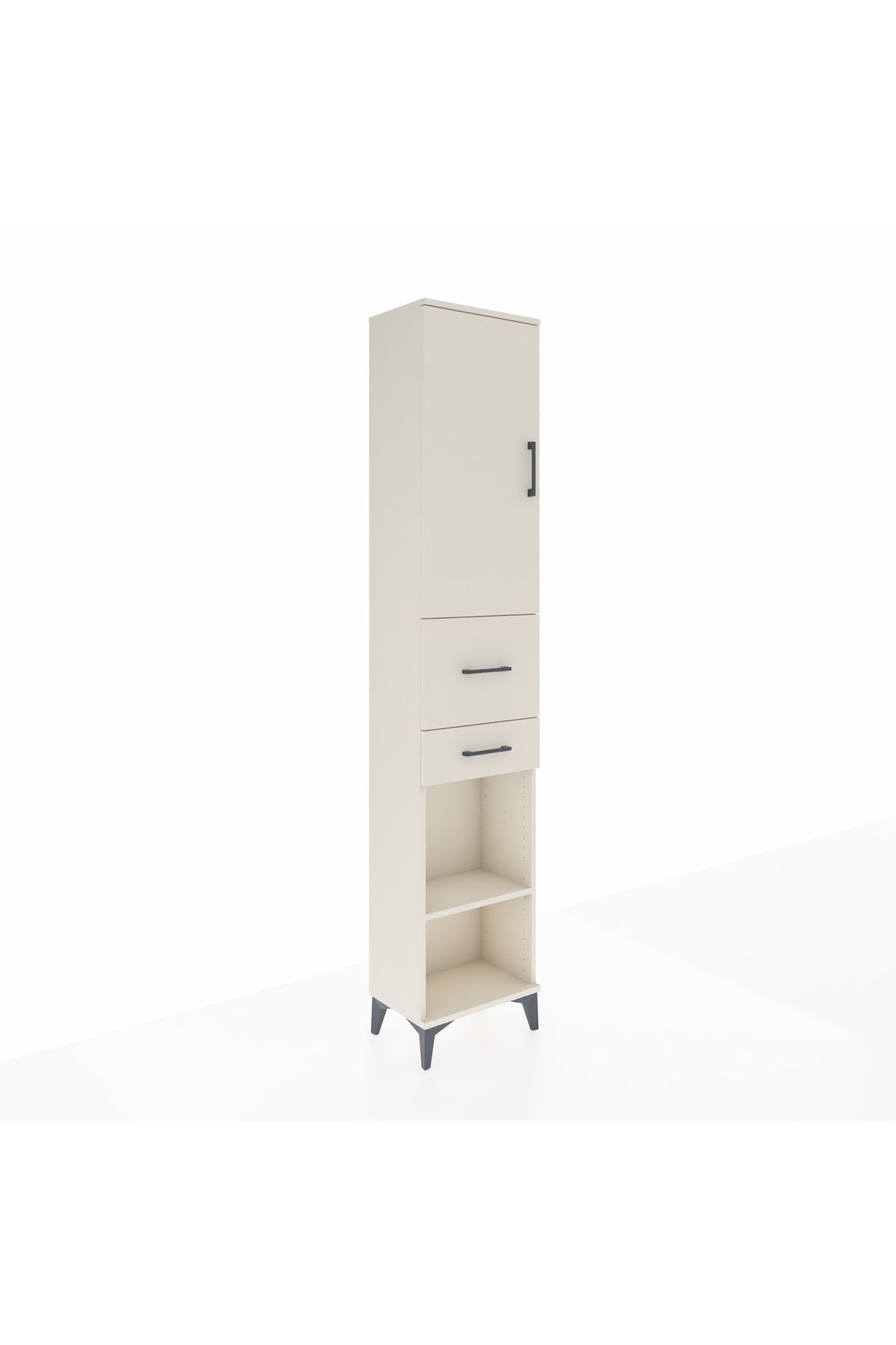 Arges Dolap 4 Raflı 2 Çekmeceli Tek Kapaklı 44x30x221 - S28M214V1A