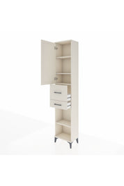 Arges Dolap 4 Raflı 2 Çekmeceli Tek Kapaklı 44x30x221 - S28M214V1A