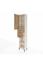 Arges Dolap 4 Raflı 2 Çekmeceli Tek Kapaklı 44x30x221 - S28M214V3A